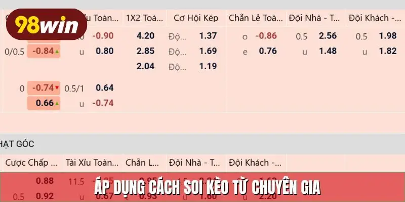 Áp dụng cách soi kèo từ chuyên gia