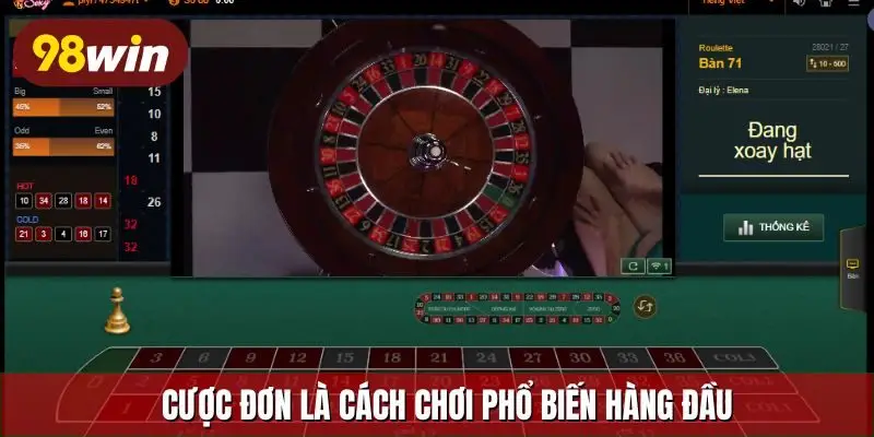 Cược đơn là cách chơi phổ biến hàng đầu