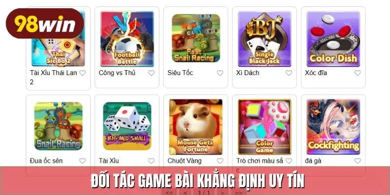 Đối tác game bài khẳng định uy tín