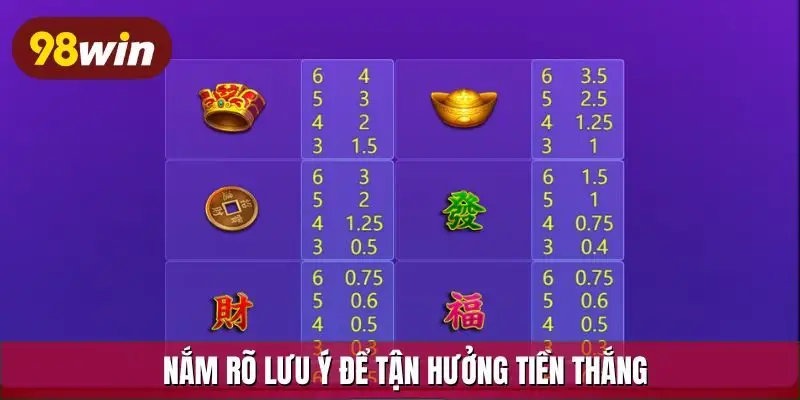 Nắm rõ lưu ý để tận hưởng tiền thắng