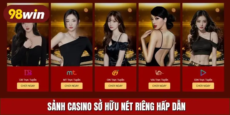 Sảnh casino sở hữu nét riêng hấp dẫn
