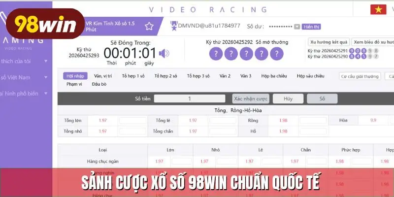 Sảnh VR được cung cấp trên xổ số 98Win
