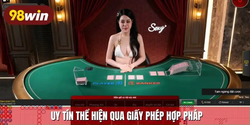 Uy tín thể hiện qua giấy phép hợp pháp